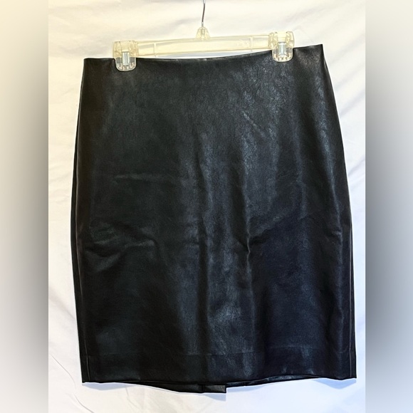J. Crew Dresses & Skirts - J. Crew Black Faux-leather Pencil Skirt size 12